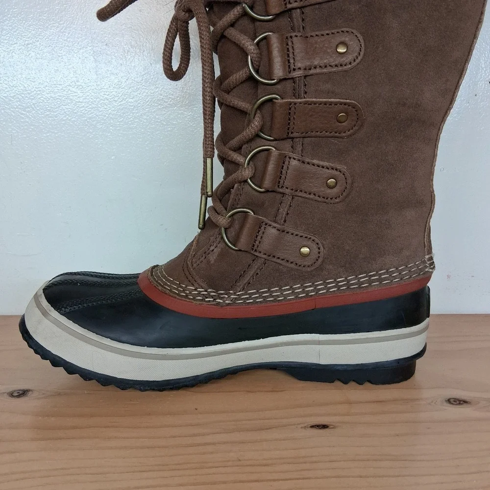 Sorel Joan of Arctic Faux Fur Waterproof Suede Leather Boots‎ Women's Size 6